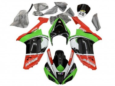Billigste Kawasaki ZX6R Motorrad Verkleidung 2007-2008 - Rot Grun Schwarz Weiss