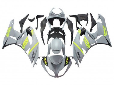 Billigste Kawasaki ZX6R Motorrad Verkleidung 2009-2012 - Grau Gelb Schwarz
