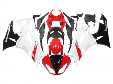 Billigste Kawasaki ZX6R Motorrad Verkleidung 2009-2012 - Rot Weiss Schwarz