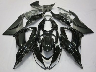 Billigste Kawasaki ZX6R Motorrad Verkleidung 2013-2018 - Glanzendes Schwarz Matt Schwarz
