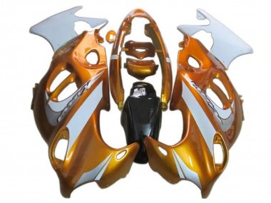 Billigste Suzuki GSX600F/GSX750F Motorrad Verkleidung 2004-2006 - Orange Weiss
