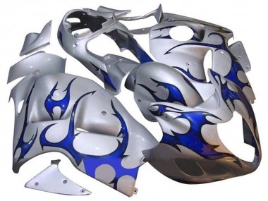 Billigste Suzuki GSXR 1300 Hayabusa Motorrad Verkleidung 1996-2007 - Silber Blau Tribal
