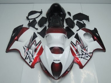 Billigste Suzuki GSXR 1300 Hayabusa Motorrad Verkleidung 1996-2007 - Weiss Bonbon Rot Schwarz