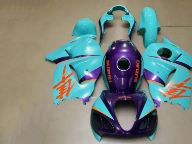 Billigste Suzuki GSXR 1300 Hayabusa Motorrad Verkleidung 1996-2007 - Matt Lila Orange Blau