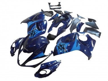 Billigste Suzuki GSXR 1300 Hayabusa Motorrad Verkleidung 2008-2020 - Dunkel Blau Hellblau