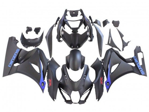 Billigste Suzuki GSXR1000 Motorrad Verkleidung 2017-2025 - Matt Schwarz Blau