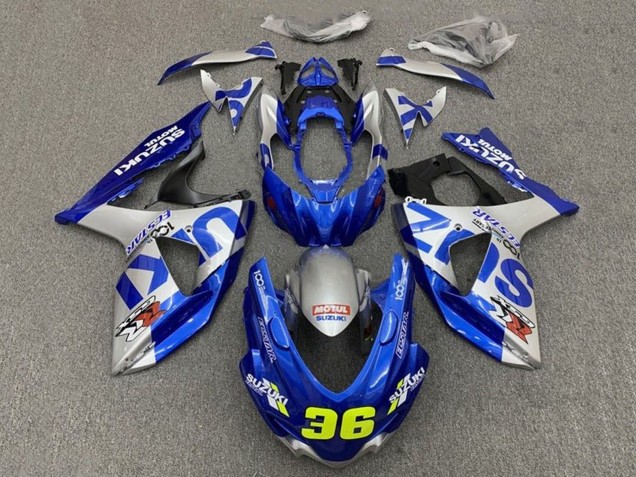 Billigste Suzuki GSXR 1000 Motorrad Verkleidung 2009-2016 - Blau Silber 36