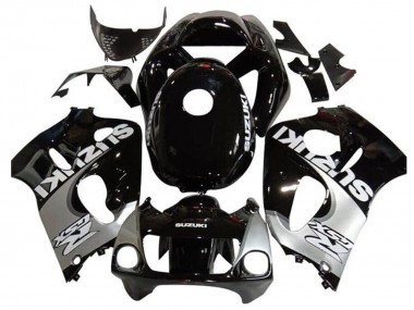 Billigste Suzuki GSXR 600 / GSXR 750 Motorrad Verkleidung 1996-2000 - Schwarz Silber
