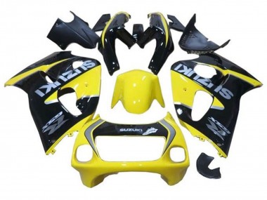 Billigste Suzuki GSXR 600 / GSXR 750 Motorrad Verkleidung 1996-2000 - Gelb Schwarz Silber