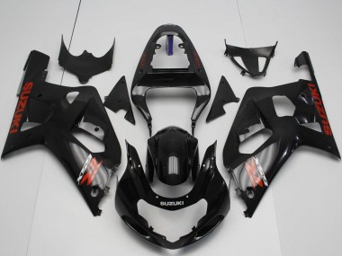 Billigste Suzuki GSXR 600 / GSXR 750 Motorrad Verkleidung 2001-2003 - Glanzendes Schwarz Rot