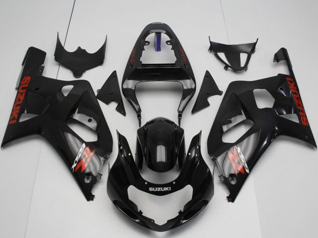 Billigste Suzuki GSXR 600 / GSXR 750 Motorrad Verkleidung 2001-2003 - Glanzendes Schwarz Rot