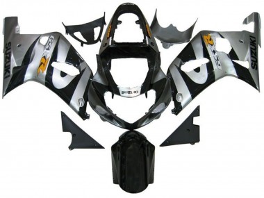 Billigste Suzuki GSXR 600 / GSXR 750 Motorrad Verkleidung 2001-2003 - Silber Schwarz Gelb