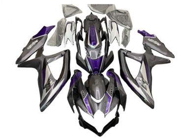 Billigste Suzuki GSXR 600 / GSXR 750 Motorrad Verkleidung 2008-2010 - Silber Grau Lila