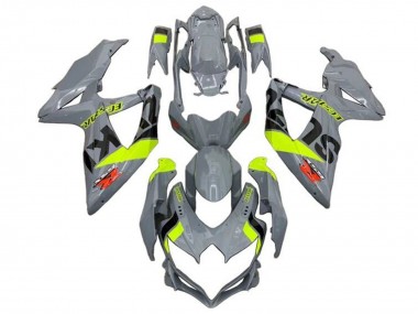 Billigste Suzuki GSXR 600 / GSXR 750 Motorrad Verkleidung 2008-2010 - Nardo Grau Neon Gelb Schwarz Rot