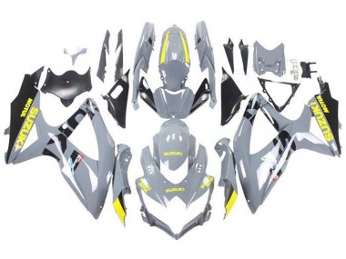 Billigste Suzuki GSXR 600 / GSXR 750 Motorrad Verkleidung 2008-2010 - Nardo Grau Gelb Schwarz