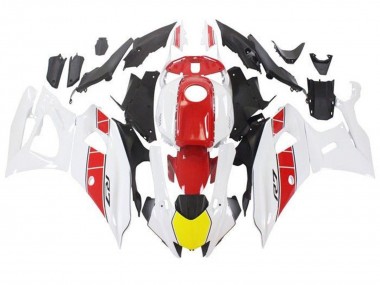 Billigste Yamaha YZF R7 Motorrad Verkleidung 2021-2024 - Weiss Gelb Rot Streifen