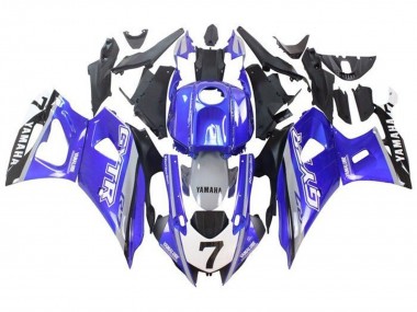 Billigste Yamaha YZF R7 Motorrad Verkleidung 2021-2024 - Blau Grau Weiss GYTR
