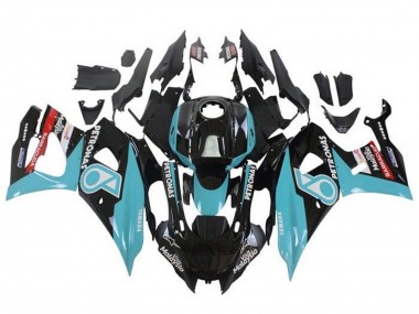 Billigste Yamaha YZF R7 Motorrad Verkleidung 2021-2024 - Schwarz Blau Petronas
