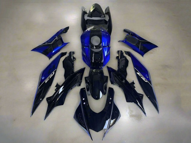 Billigste Yamaha YZF R3/R25 Motorrad Verkleidung 2019-2021 - Blau Glanzendes Dunkel Blau