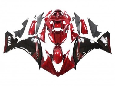 Billigste Yamaha YZF 1000 R1 Motorrad Verkleidung 2009-2011 - Rot Glanzendes Schwarz
