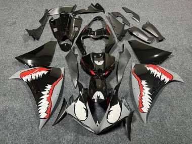 Billigste Yamaha YZF 1000 R1 Motorrad Verkleidung 2009-2011 - Grau Schwarz Rot Weiss Hai
