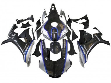 Billigste Yamaha YZF 1000 R1 Motorrad Verkleidung 2015-2019 - Kunst Carbonfaser Silber Blau R1M