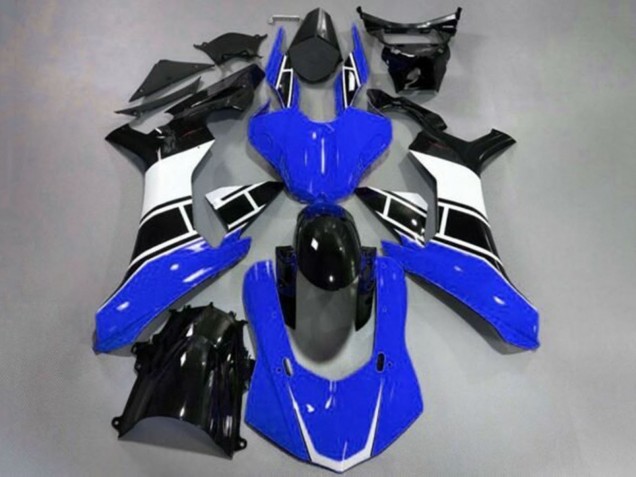 Billigste Yamaha YZF 1000 R1 Motorrad Verkleidung 2015-2019 - Blau Weiss Glanzendes Schwarz