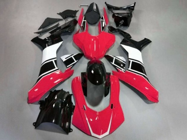 Billigste Yamaha YZF 1000 R1 Motorrad Verkleidung 2015-2019 - Rot Weiss Glanzendes Schwarz