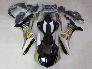 Billigste Yamaha YZF 1000 R1 Motorrad Verkleidung 2020-2025 - Silber Gelb Glanzendes Schwarz