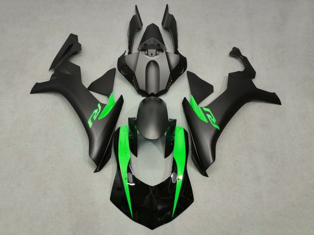 Billigste Yamaha YZF 1000 R1 Motorrad Verkleidung 2020-2025 - Glanzendes Schwarz Matt Schwarz Grun