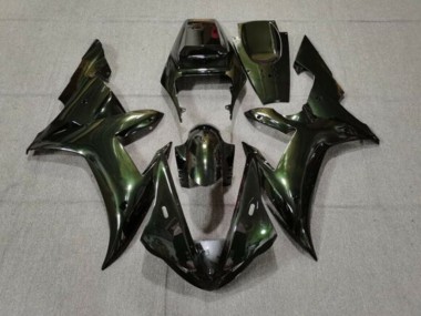 Billigste Yamaha YZF 1000 R1 Motorrad Verkleidung 2002-2003 - Dunkel Grun Chameleon