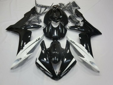 Billigste Yamaha YZF 1000 R1 Motorrad Verkleidung 2004-2006 - Glanzendes Schwarz Weiss