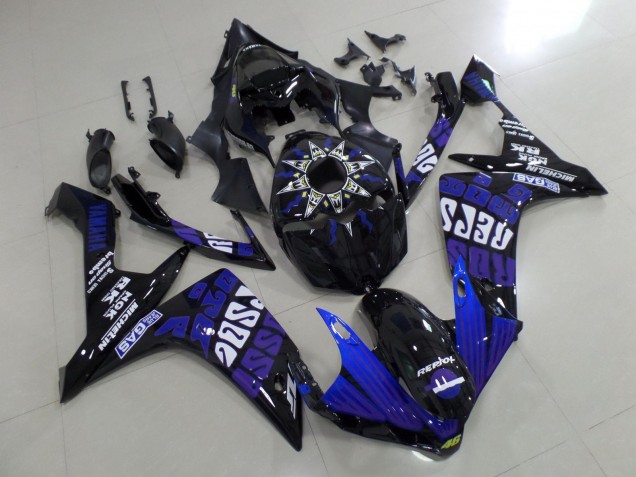 Billigste Yamaha YZF 1000 R1 Motorrad Verkleidung 2007-2008 - Schwarz Blau Lila Weiss Rossi