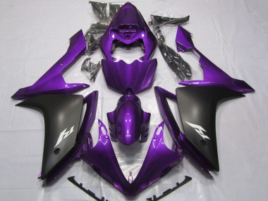 Billigste Yamaha YZF 1000 R1 Motorrad Verkleidung 2007-2008 - Lila Matt Schwarz