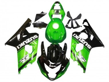 Billigste Suzuki GSXR 600 / GSXR 750 Motorrad Verkleidung 2004-2005 - Grun Schwarz Weiss