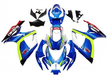 Billigste Suzuki GSXR 600 / GSXR 750 Motorrad Verkleidung 2006-2007 - Blau Gelb Weiss Rot