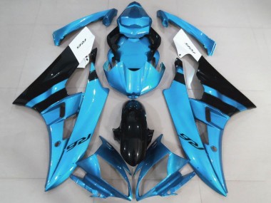 Billigste Yamaha YZF R6 Motorrad Verkleidung 2006-2007 - Weiss Hellblau Schwarz