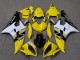 Billigste Yamaha YZF R6 Motorrad Verkleidung 2006-2007 - Gelb Weiss Glanzendes Schwarz Motul Michelin