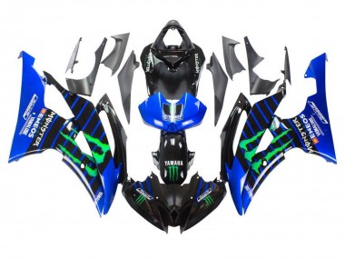 Billigste Yamaha YZF R6 Motorrad Verkleidung 2008-2016 - Blau Schwarz Grun Monster ENEOS Yamalube