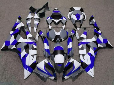 Billigste Yamaha YZF R6 Motorrad Verkleidung 2008-2016 - Weiss Blau Grau Schwarz Camouflage
