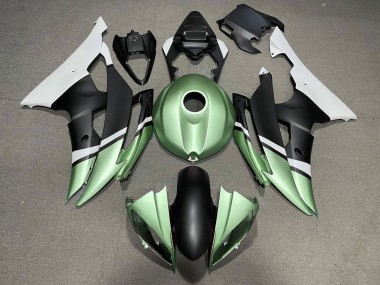 Billigste Yamaha YZF R6 Motorrad Verkleidung 2008-2016 - Weiss Grun Matt Schwarz