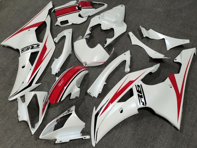 Billigste Yamaha YZF R6 Motorrad Verkleidung 2008-2016 - Perl Weiss Rot
