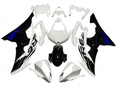 Billigste Yamaha YZF R6 Motorrad Verkleidung 2008-2016 - Weiss Blau Glanzendes Schwarz