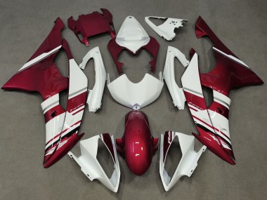 Billigste Yamaha YZF R6 Motorrad Verkleidung 2008-2016 - Weiss Bonbon Rot
