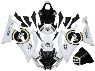 Billigste Yamaha YZF R6 Motorrad Verkleidung 2008-2016 - Weiss Schwarz Lucky Strike