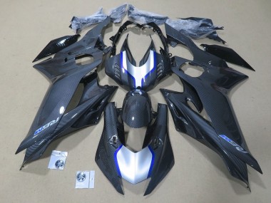 Billigste Yamaha YZF R6 Motorrad Verkleidung 2017-2025 - Silber Blau Schwarz Kunst Carbonfaser