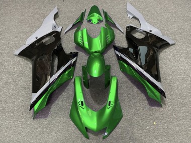 Billigste Yamaha YZF R6 Motorrad Verkleidung 2017-2025 - Grau Grun Glanzendes Schwarz