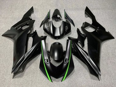 Billigste Yamaha YZF R6 Motorrad Verkleidung 2017-2025 - Matt Schwarz Grun