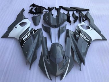 Billigste Yamaha YZF R6 Motorrad Verkleidung 2017-2025 - Dunkel Nardo Grau Weiss Schwarz