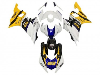 Billigste Yamaha YZF R6 Motorrad Verkleidung 2017-2025 - Weiss Gelb Blau Schwarz